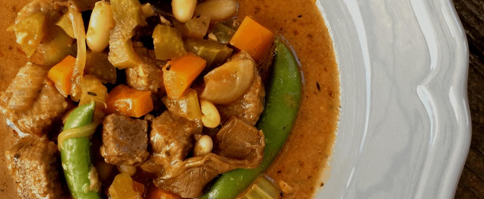 Ragoût de veau et de bolets consistant