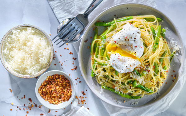 Haricots verts à la carbonara