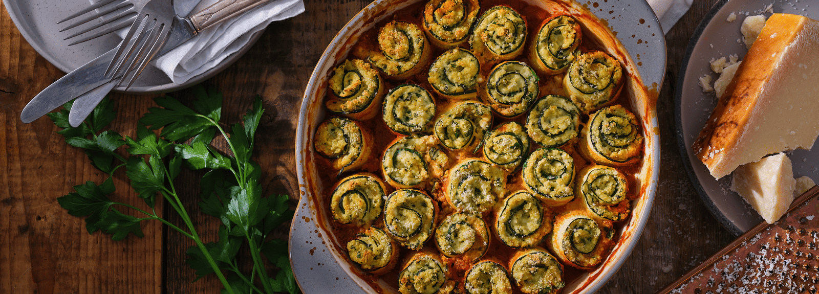 Rouleaux à la courgette et au ricotta