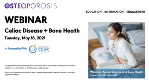 Celiac Disease and Bone Health webinar graphic