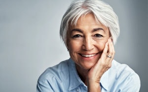 Portrait of older woman smiling